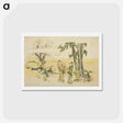 アートポストカード-A Wayside Scene - 葛飾 北斎 Postcard.