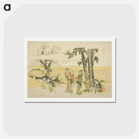 アートポストカード-A Wayside Scene - 葛飾 北斎 Postcard.