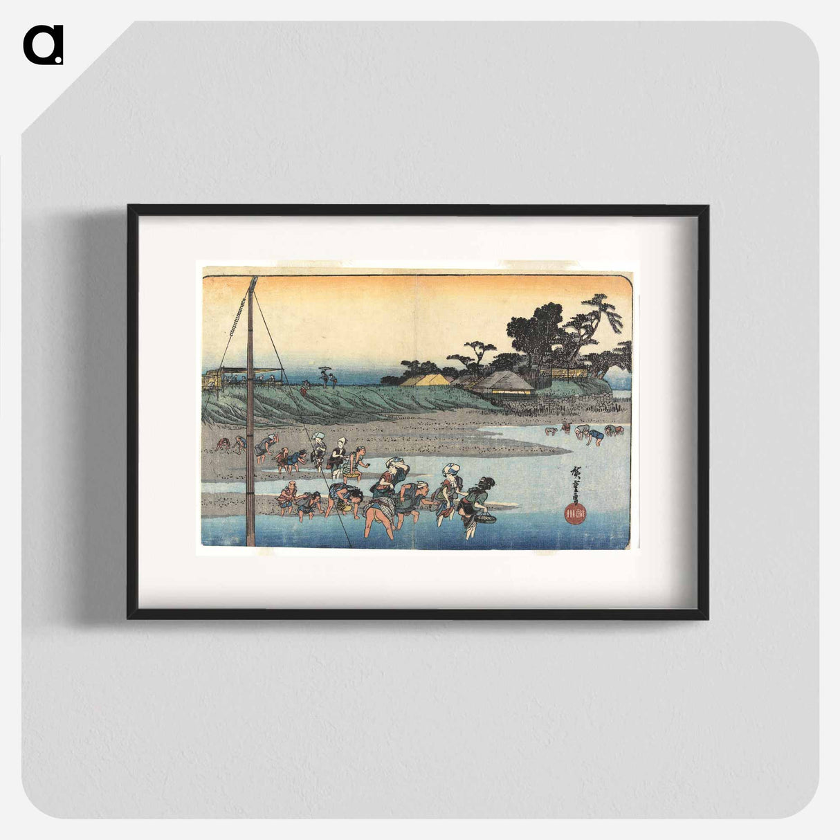 アートポスター-Gathering Shellfish at Low Tide at Susaki
 - 歌川 広重 Poster.