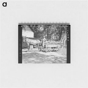 アートメモ帳-Untitled photo, possibly related to: Young son of tenant farmer gathering sticks for workers to string tobacco on. Granville County, North Carolina - ドロテア ラング Memo.