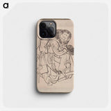 Katsushika Hokusai’s samurai, Album of Sketches - 葛飾 北斎 Phone Case.