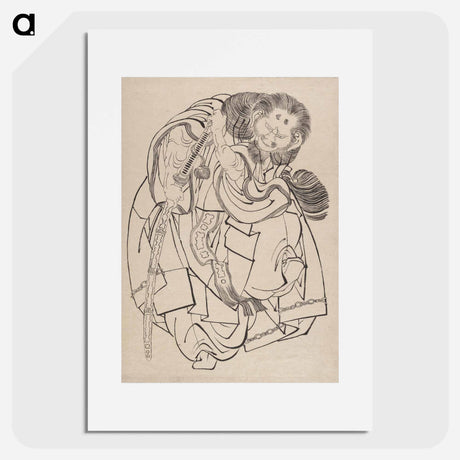 アートポスター-Katsushika Hokusai’s samurai, Album of Sketches - 葛飾 北斎 Poster.