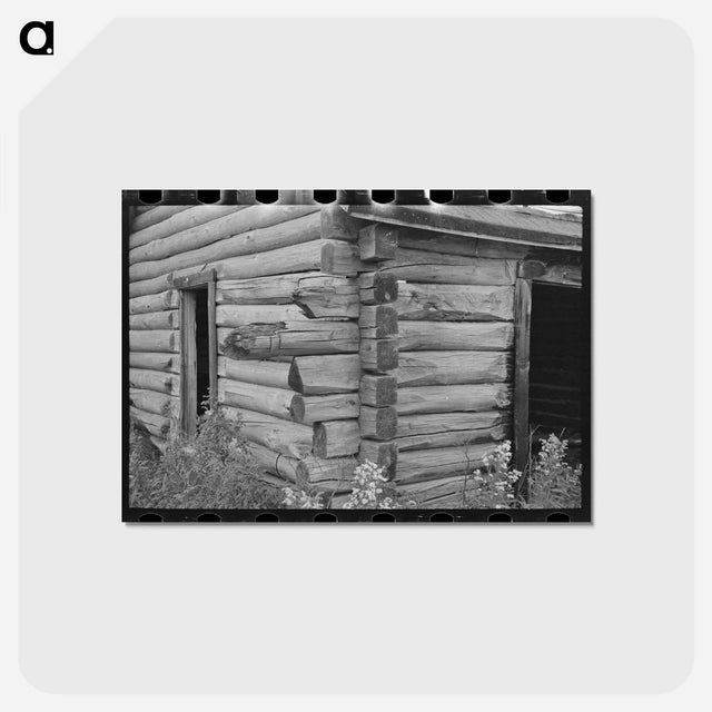 アートポストカード-Log Cabin Near Gheen
 - ラッセル リー Postcard.