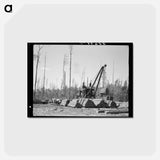 アートポストカード-Loading Logs Near Effie
 - ラッセル リー Postcard.