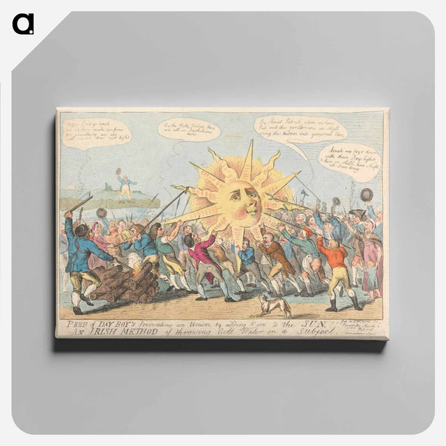 アートパネル-Peep of Day Boy's Preventing an Union by Adding Fire to the Sun. / An Irish Method of Throwing Cold Water on a Subject!
 - イェール大学アートギャラリー Canvas.