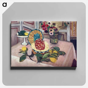 アートパネル-Still LIfe, Pineapples, Lemons - アンリ マティス Canvas.