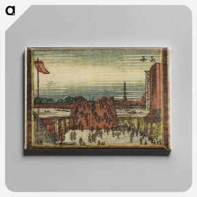 アートパネル-Ryogoku Bridge - 葛飾 北斎 Canvas.