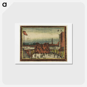 アートポストカード-Ryogoku Bridge - 葛飾 北斎 Postcard.