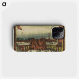 Ryogoku Bridge - Katsushika Hokusai Phone Case.