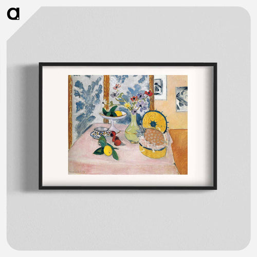 Still LIfe, Pineapples, Fruit Bowl, Fruit, Vase of Anemones - アンリ マティス Poster.