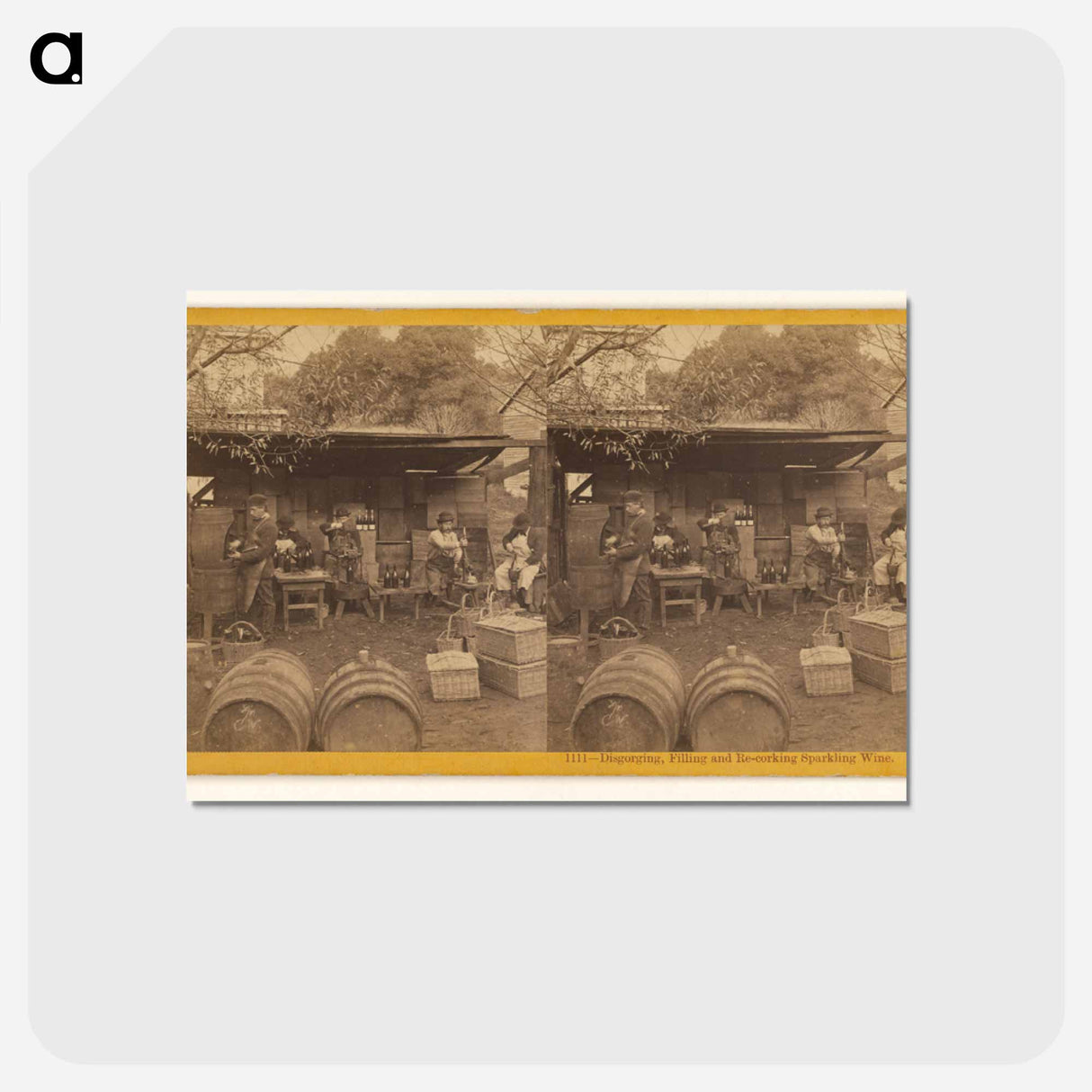 アートポストカード-Disgorging, Filling and Re-corking Sparkling Wine
 - エドワード マイブリッジ Postcard.