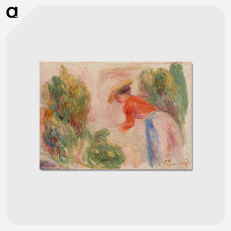 アートポストカード-Woman Gathering Flowers
 - バーンズ・コレクション Postcard.