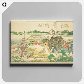 アートパネル-Panoramic Views along the Banks of the Sumida River - 葛飾 北斎 Canvas.