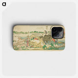 Panoramic Views along the Banks of the Sumida River - 葛飾 北斎 Phone Case.