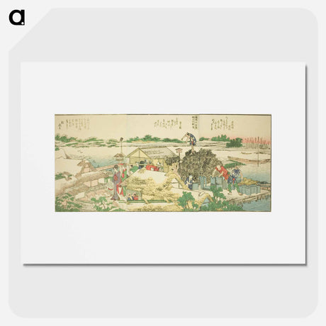 アートポスター-Panoramic Views along the Banks of the Sumida River - 葛飾 北斎 Poster.