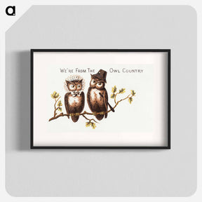 アートポスター-We're from the owl country
 - ボストン公共図書館 Poster.