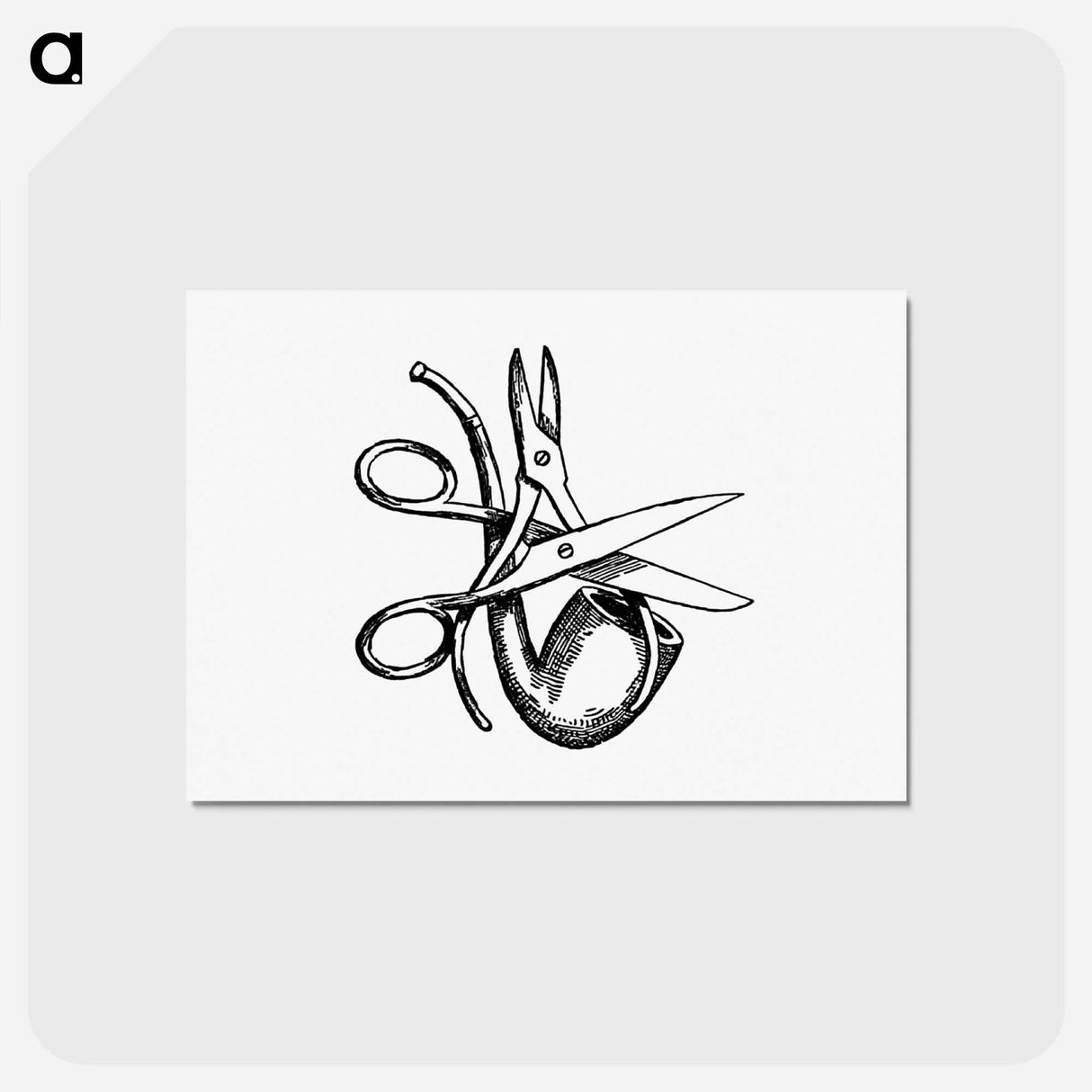アートポストカード-Scissors and Pipe
 - 大英図書館 Postcard.