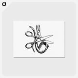 アートポストカード-Scissors and Pipe
 - 大英図書館 Postcard.