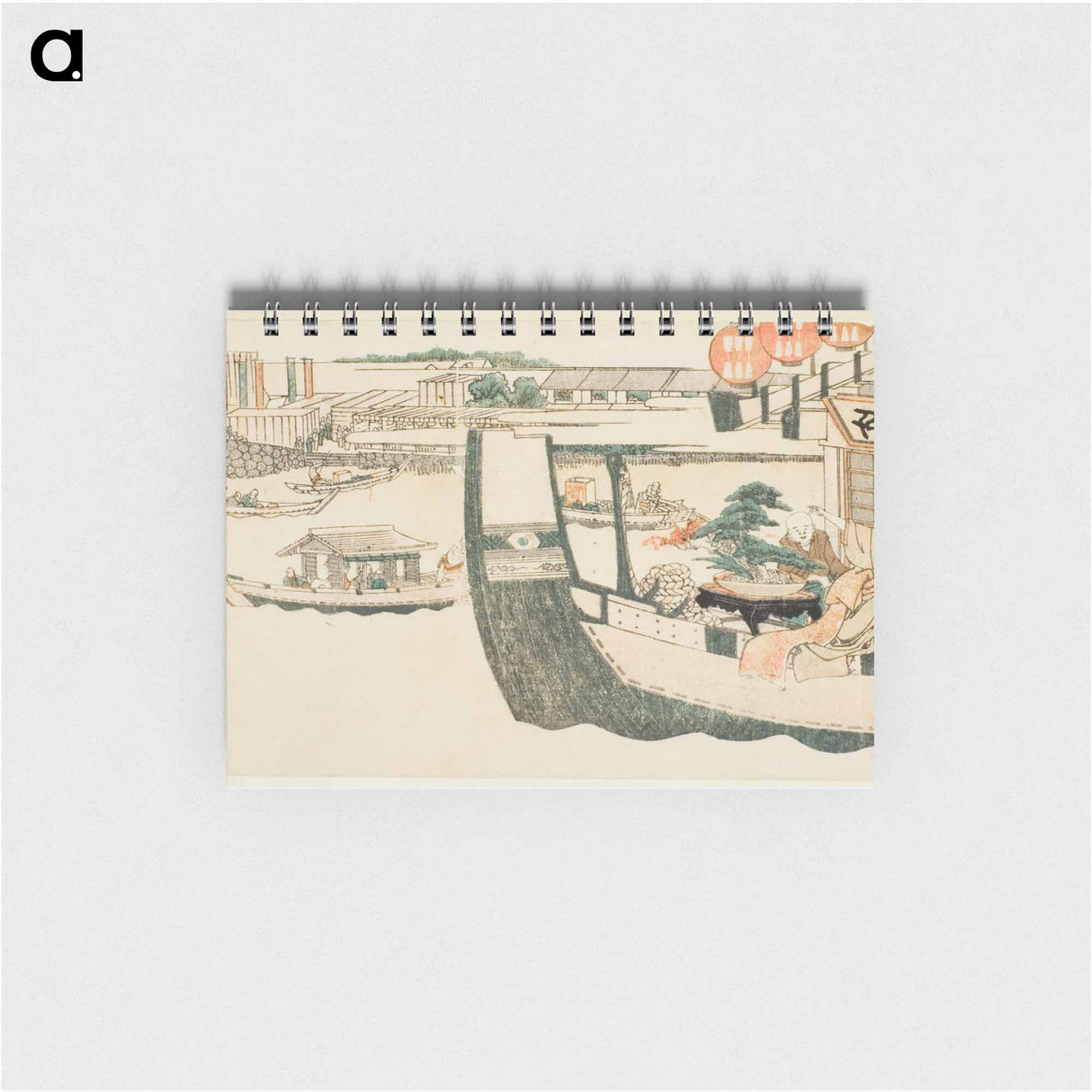 Boating parties on the Sumida River - 葛飾 北斎 Memo.