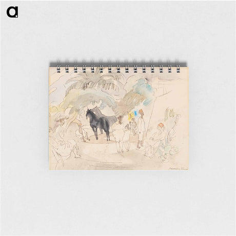 アートメモ帳-Figures and Two Horses in Landscape
 - バーンズ・コレクション Memo.