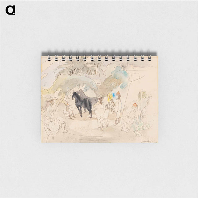 アートメモ帳-Figures and Two Horses in Landscape
 - バーンズ・コレクション Memo.
