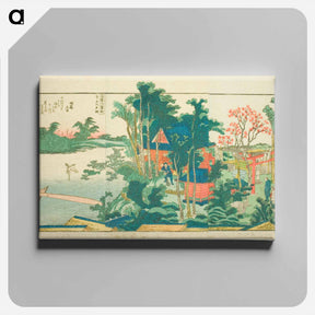 アートパネル-Panoramic Views along the Banks of the Sumida River - 葛飾 北斎 Canvas.