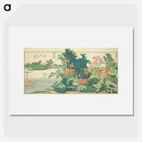 アートポスター-Panoramic Views along the Banks of the Sumida River - 葛飾 北斎 Poster.