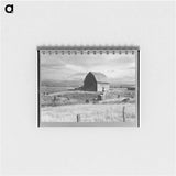 Type barn, characteristic of Idaho, on farm of older settler. Boundary County, Idaho - ドロテア ラング Memo.