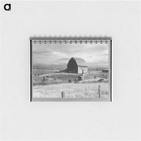 アートメモ帳-Type barn, characteristic of Idaho, on farm of older settler. Boundary County, Idaho - ドロテア ラング Memo.