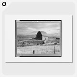 Type barn, characteristic of Idaho, on farm of older settler. Boundary County, Idaho - ドロテア ラング Poster.