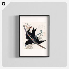 アートポスター-Hokusai's A comparison of Genroku poems and shells - 葛飾 北斎 Poster.