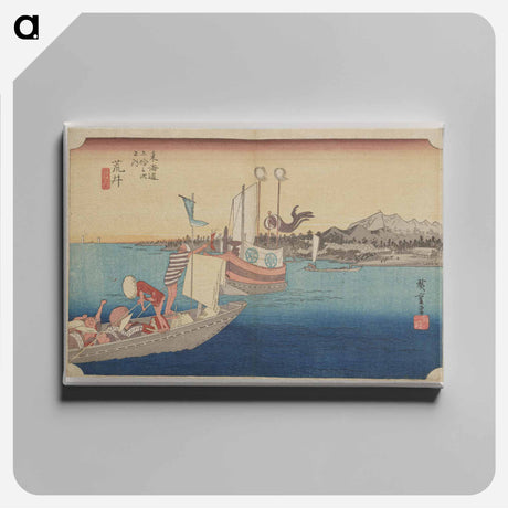 アートパネル-Ferry Boats with Passengers
 - 歌川 広重 Canvas.