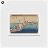 アートポストカード-Ferry Boats with Passengers
 - 歌川 広重 Postcard.