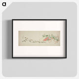 アートポスター-Flowers and spring greens in a hat - 葛飾 北斎 Poster.