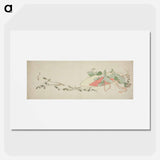 アートポスター-Flowers and spring greens in a hat - 葛飾 北斎 Poster.