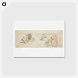 アートポストカード-Gathering Herbs - 葛飾 北斎 Postcard.