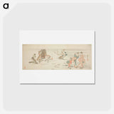 アートポストカード-Gathering Herbs - 葛飾 北斎 Postcard.