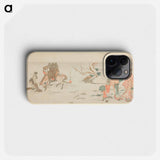 Gathering Herbs - Katsushika Hokusai Phone Case.
