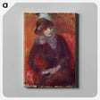 アートパネル-Seated Woman with Fur Neckpiece
 - バーンズ・コレクション Canvas.