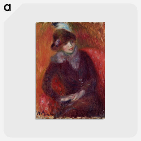 アートポストカード-Seated Woman with Fur Neckpiece
 - バーンズ・コレクション Postcard.