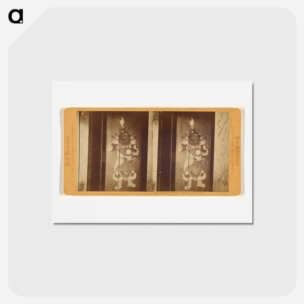 アートポストカード-Chinese Joss House. Guardian of the door
 - エドワード マイブリッジ Postcard.