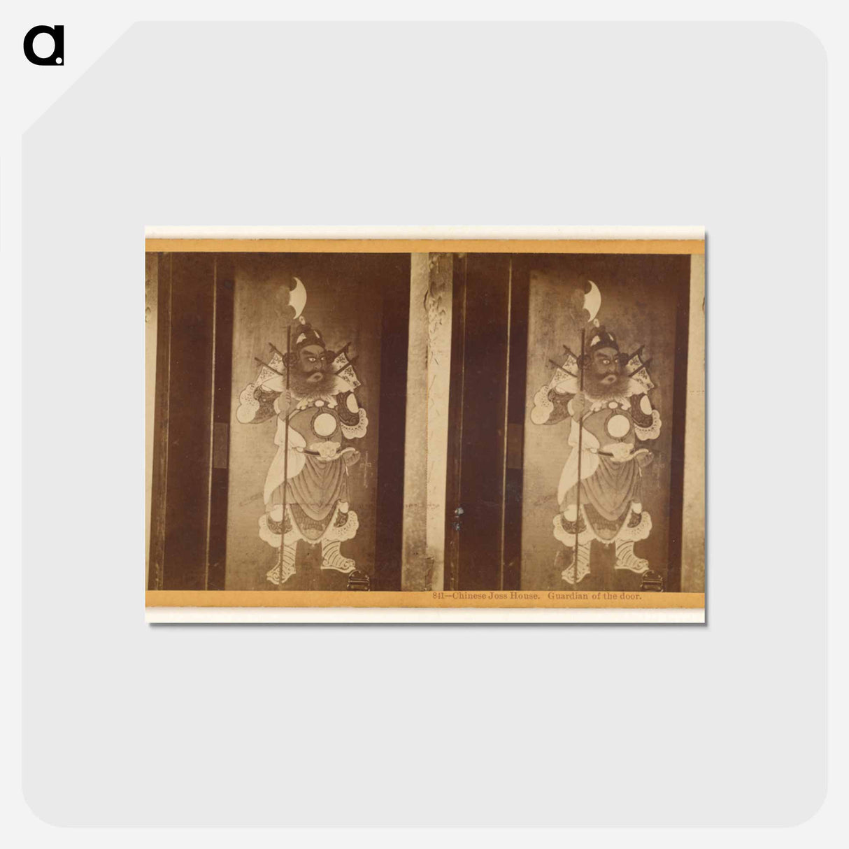 アートポストカード-Chinese Joss House. Guardian of the door
 - エドワード マイブリッジ Postcard.