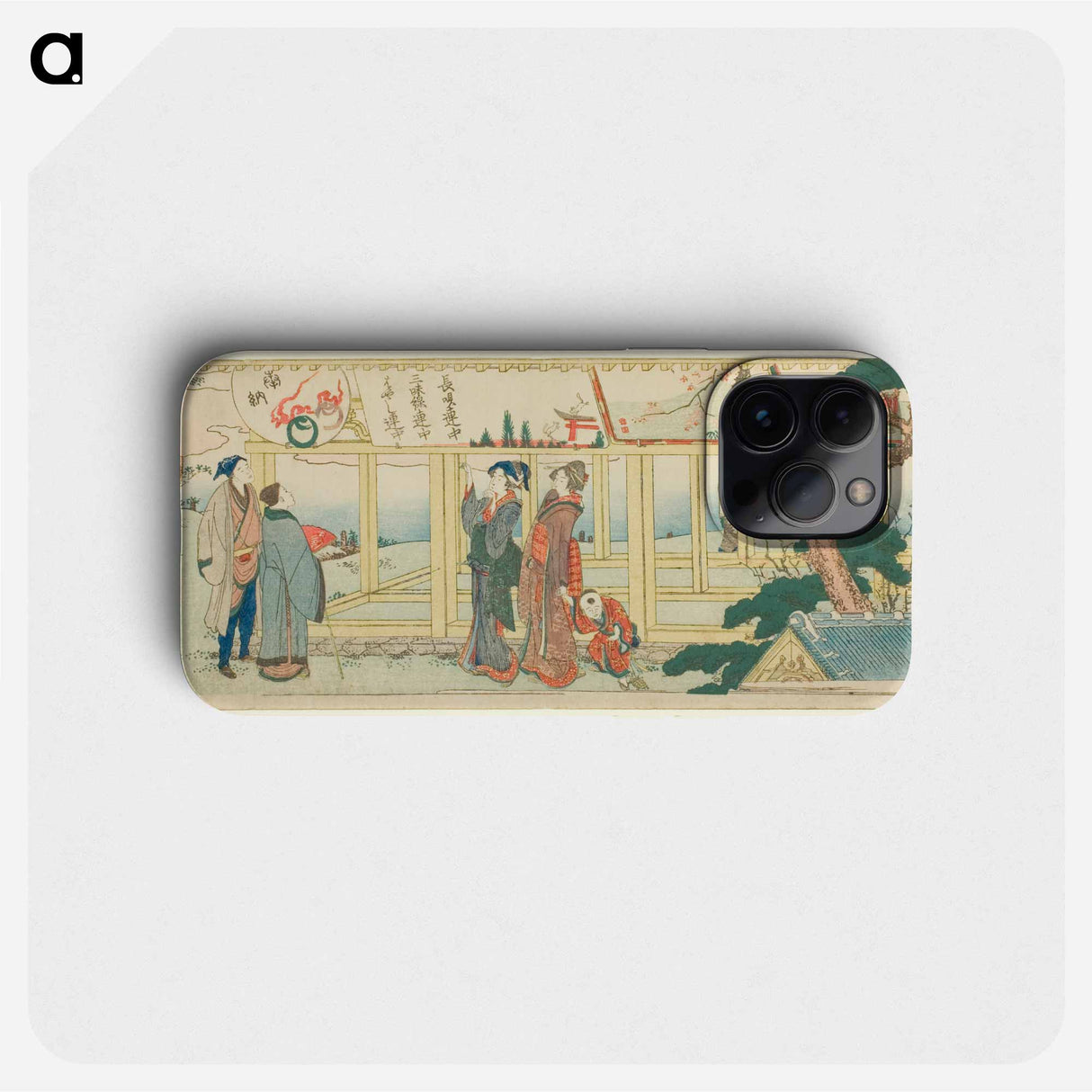 Viewing votive paintings by Katsushika Hokusai - Katsushika Hokusai Phone Case.