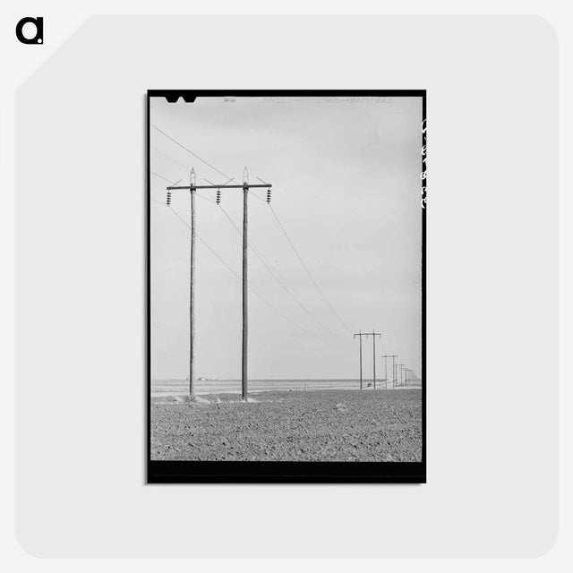 アートポストカード-Power Lines Along Highway
 - ラッセル リー Postcard.