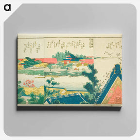 アートパネル-Panoramic Views along the Banks of the Sumida River - 葛飾 北斎 Canvas.