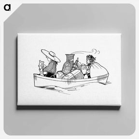 アートパネル-Travelers on a Boat
 - 大英図書館 Canvas.
