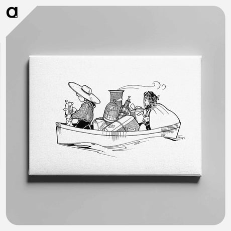 アートパネル-Travelers on a Boat
 - 大英図書館 Canvas.