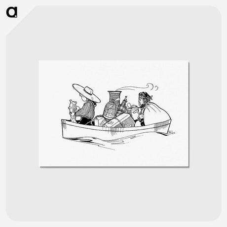 アートポストカード-Travelers on a Boat
 - 大英図書館 Postcard.