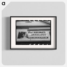 アートポスター-Sign on Garage, Windsor Locks
 - ラッセル リー Poster.