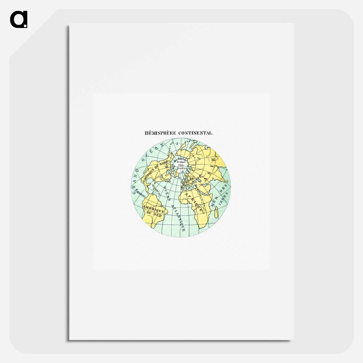 アートポスター-World Atlas from Voyeur's Checklist, General Notions Of Mathematical Geography, Physical Geography, Political Geography, Geology, Biology and Anthropology For The Use Of Travelers, Students And People
 - 大英図書館 Poster.